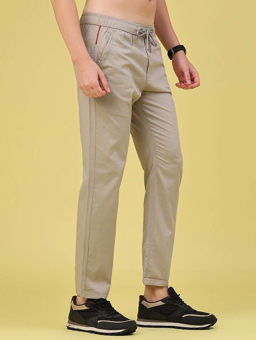 Men Solid Mid Rise Full Length Track Pant - 22591939 -  Standard Image - 2