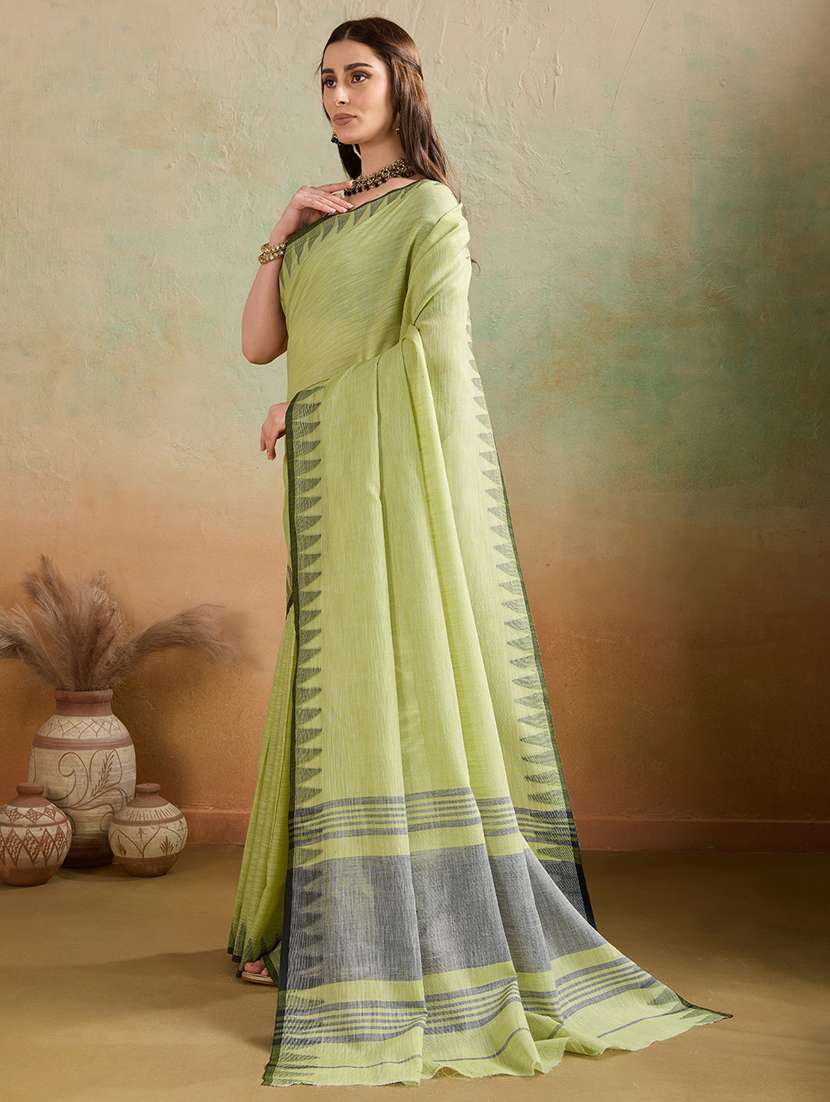Women Self Design Handloom Saree With Blouse - 22592467 -  Standard Image - 2