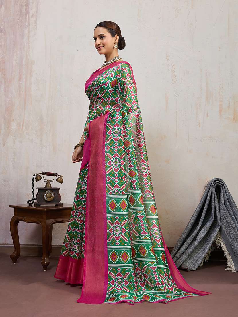 women printed patola saree with blouse - 22592566 -  Standard Image - 2