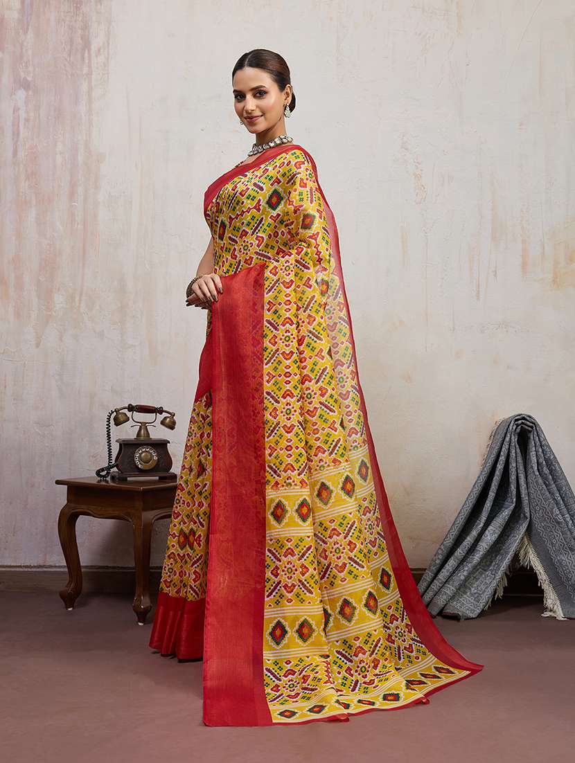 women printed patola saree with blouse - 22592572 -  Standard Image - 2