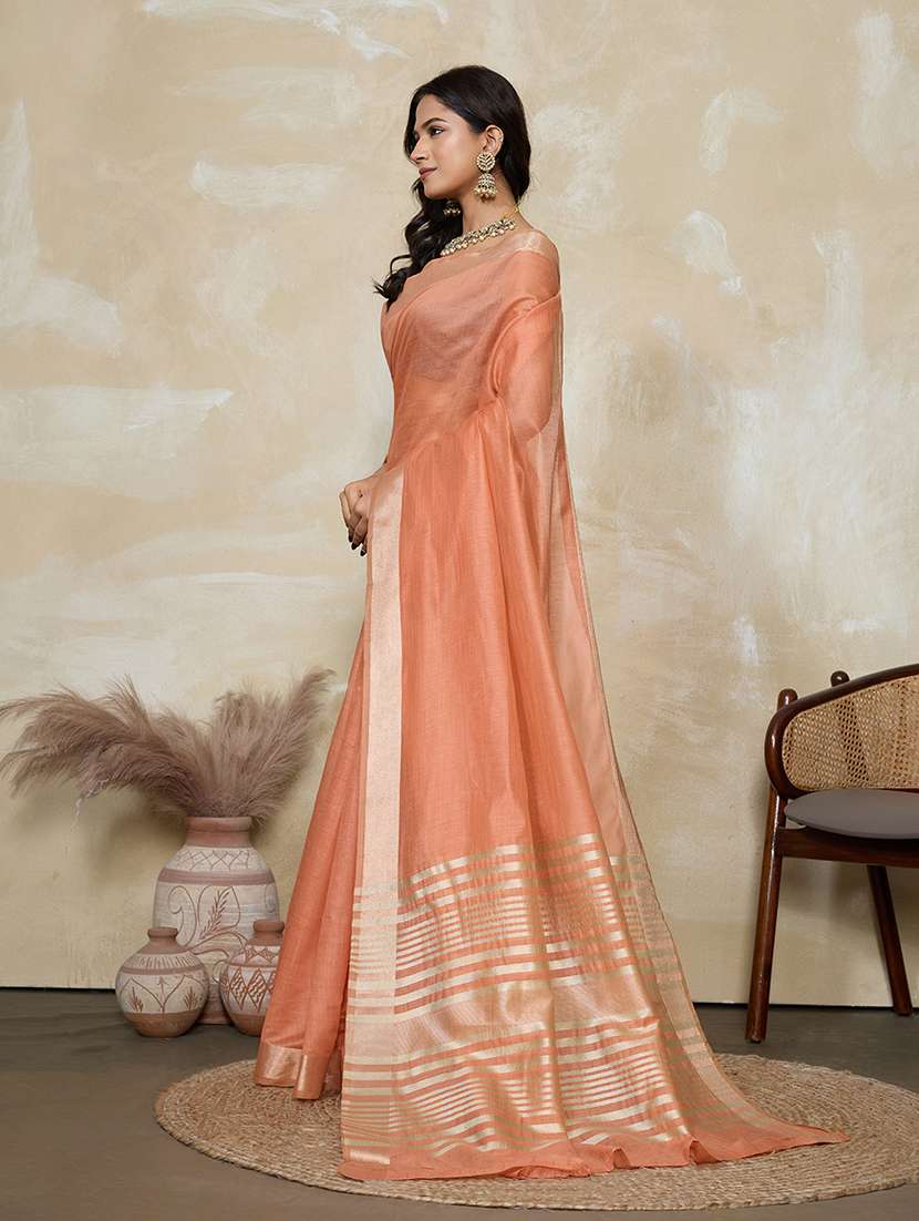 women solid with bordered saree with blouse - 22592648 -  Standard Image - 2