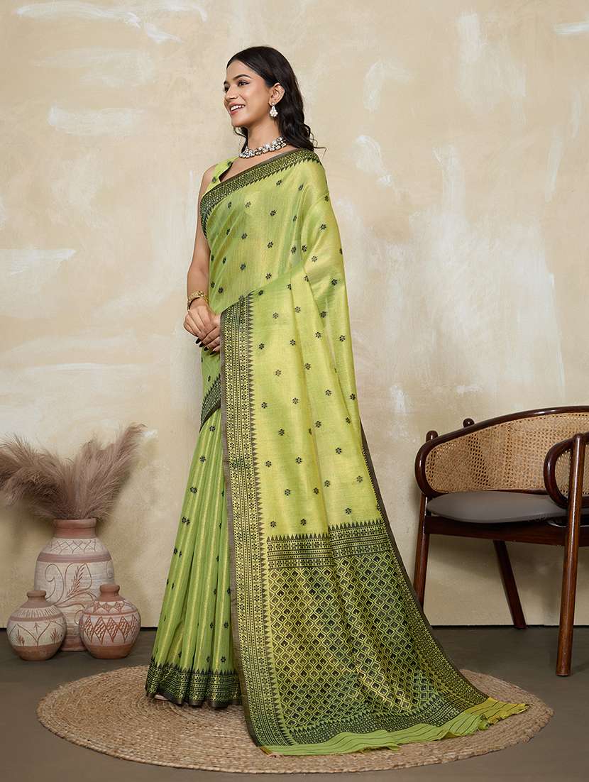 Women Self Design Bordered Saree With Blouse - 22592669 -  Standard Image - 2