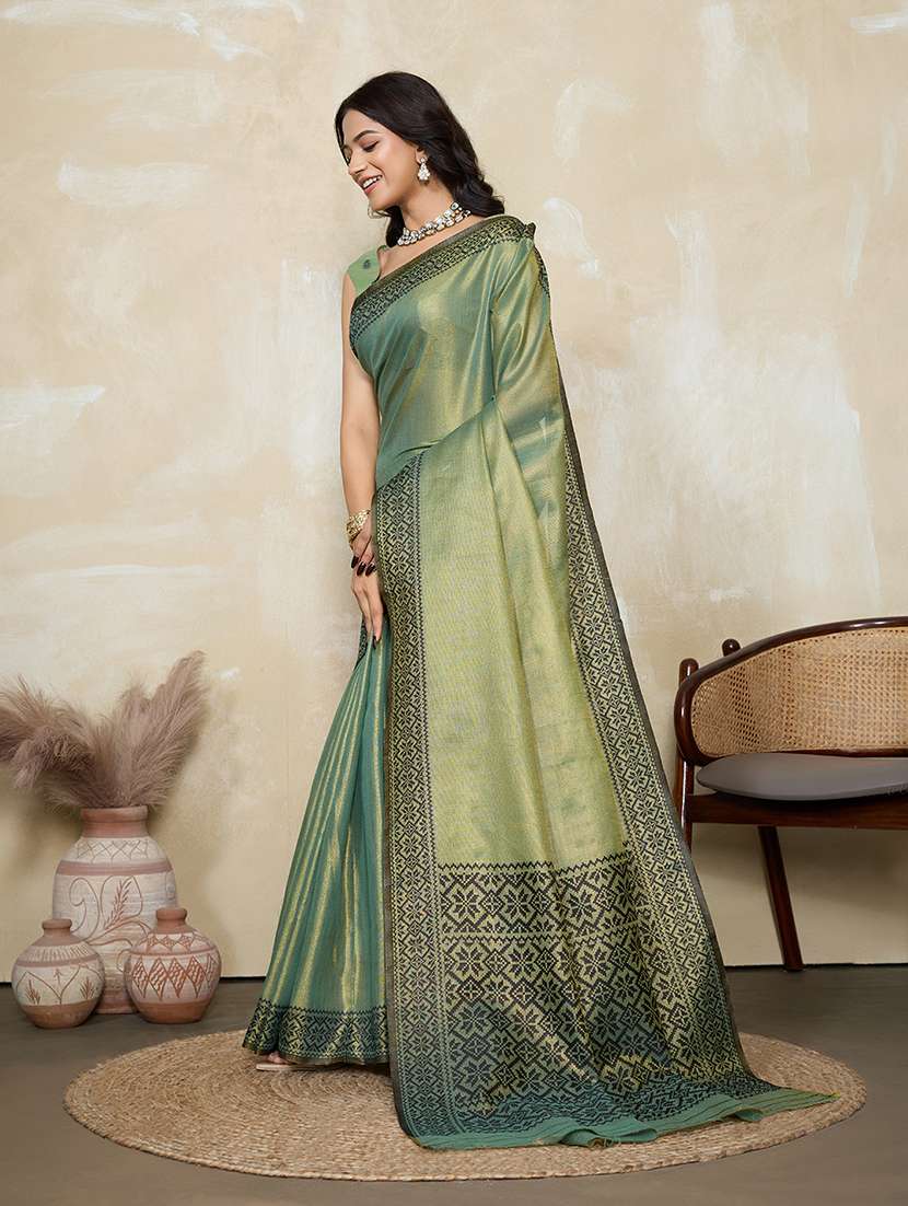 women solid with bordered saree with blouse - 22592675 -  Standard Image - 2