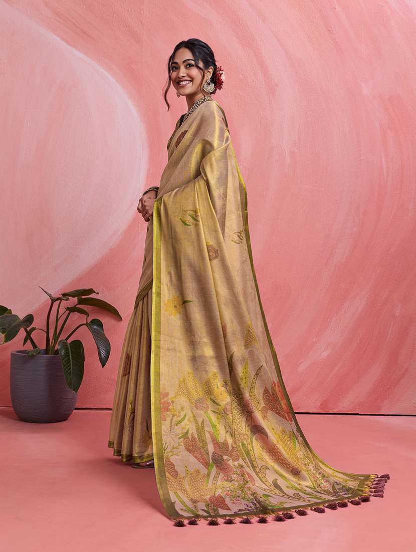 Women Printed Saree With Blouse - 22592884 -  Standard Image - 2