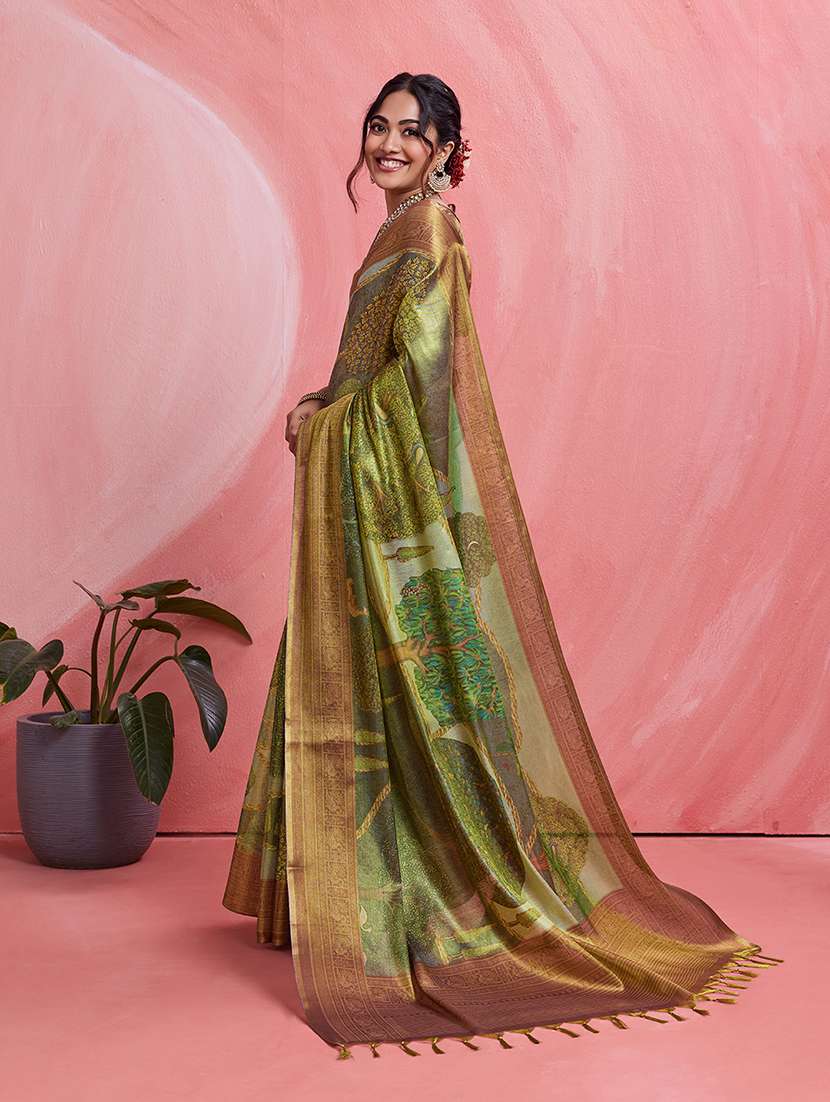 women printed saree with blouse - 22592895 -  Standard Image - 2