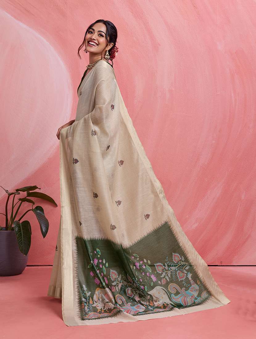 women printed casual wear saree with blouse - 22592921 -  Standard Image - 2