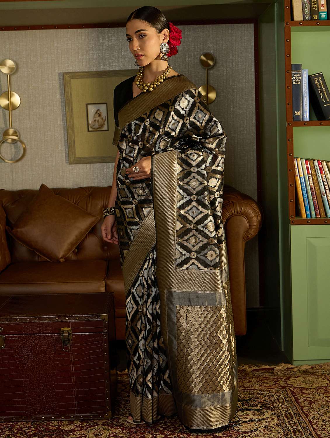 women self design banarasi saree with blouse - 22592999 -  Standard Image - 2