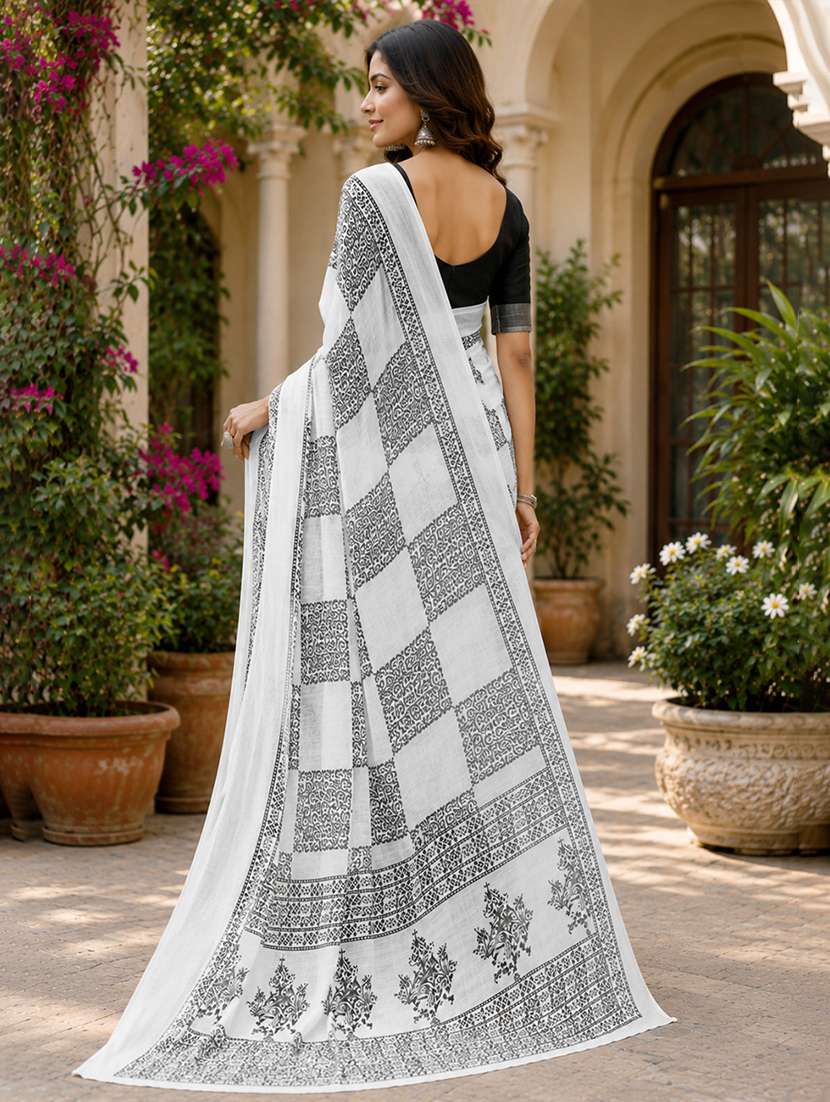 women printed casual wear saree with blouse - 22593200 -  Standard Image - 2