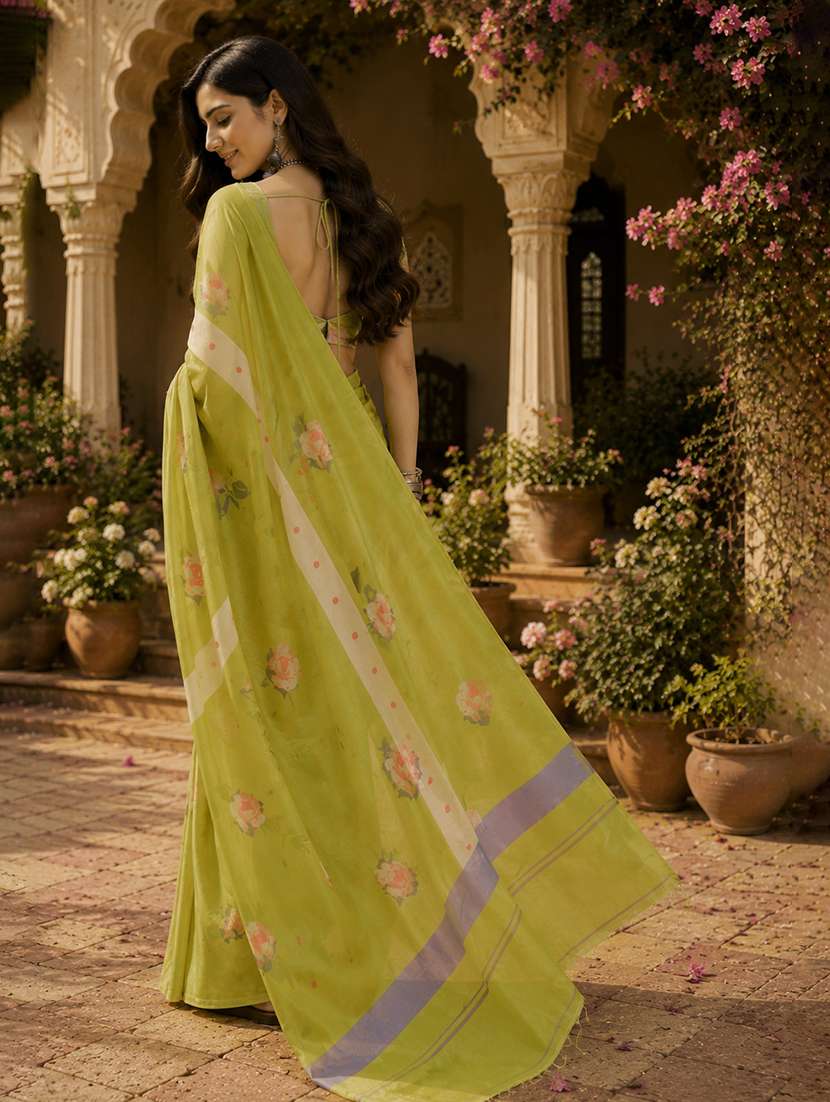 women printed casual wear saree with blouse - 22593214 -  Standard Image - 2
