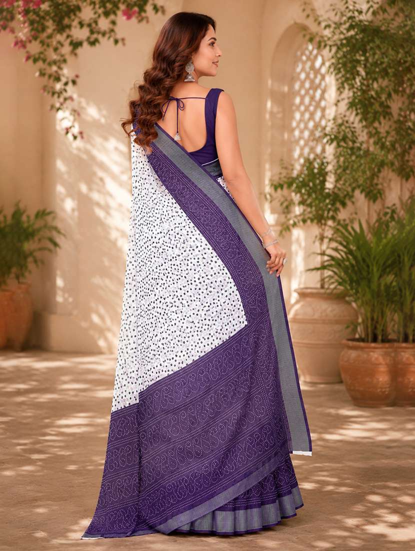 women printed casual wear saree with blouse - 22593215 -  Standard Image - 2