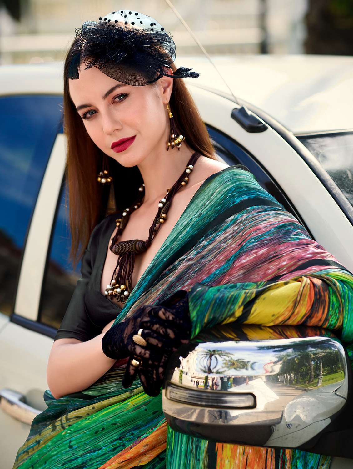 women printed casual wear saree with blouse - 22593468 -  Standard Image - 2
