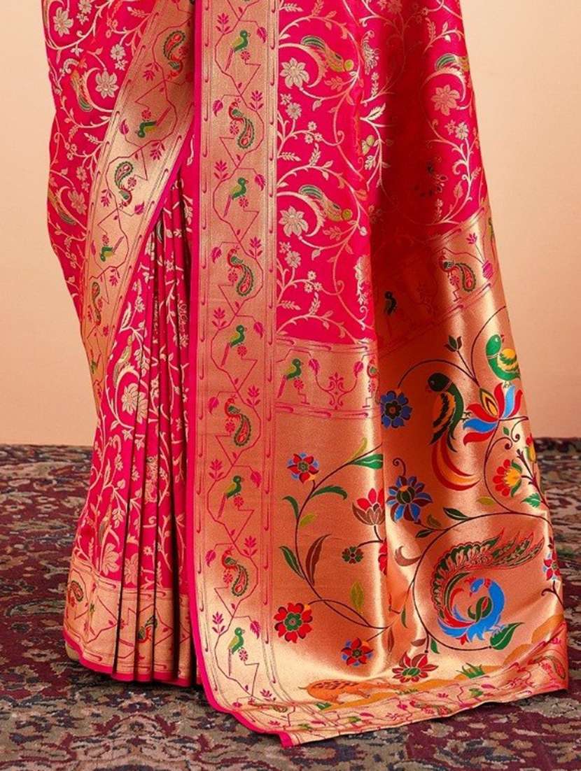 women self design paithani saree with blouse - 22593491 -  Standard Image - 2