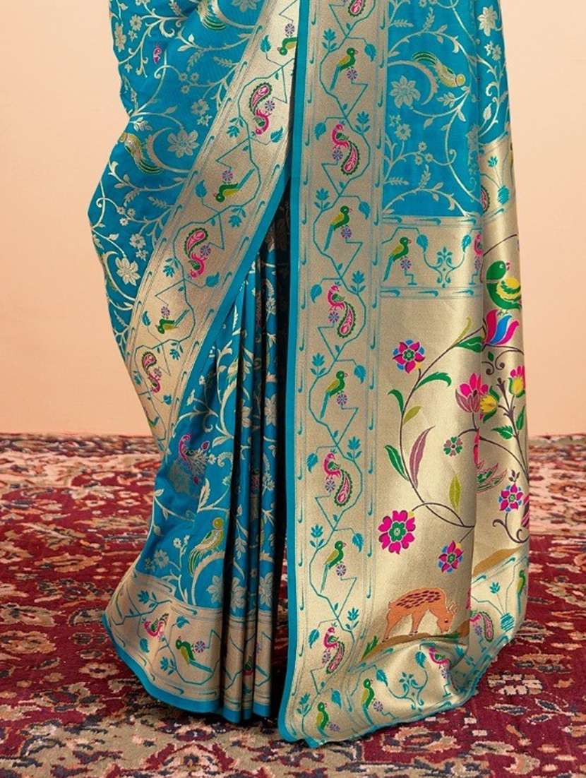women self design paithani saree with blouse - 22593494 -  Standard Image - 2