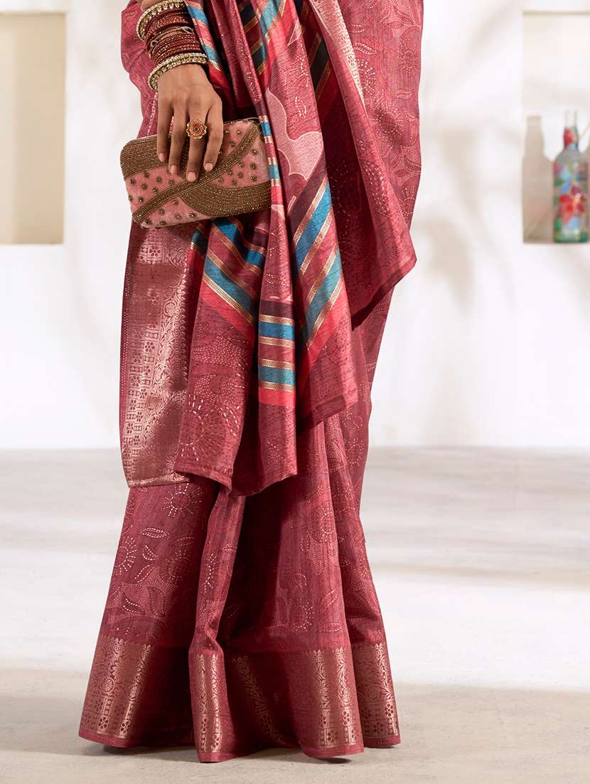 women printed casual wear saree with blouse - 22593502 -  Standard Image - 2