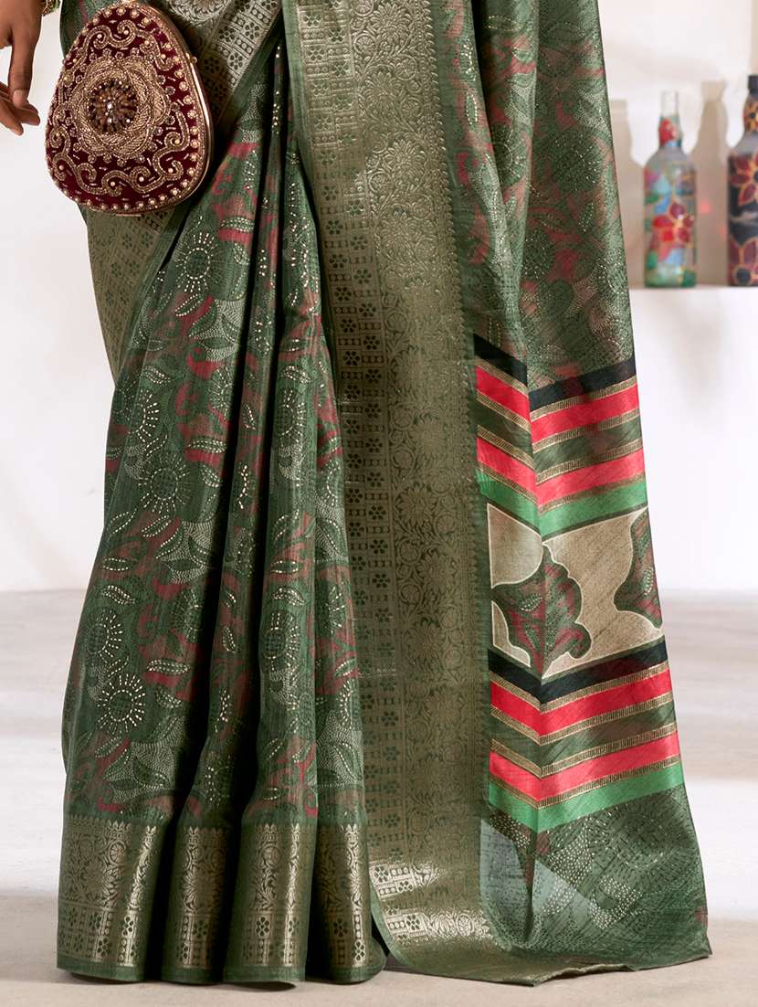 women printed casual wear saree with blouse - 22593504 -  Standard Image - 2