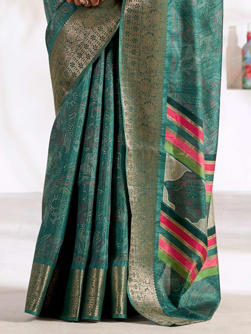 women printed casual wear saree with blouse - 22593506 -  Standard Image - 2