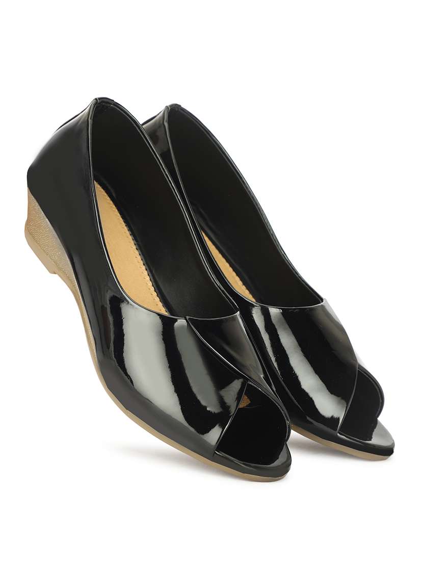 women solid peep toe slip on shoes - 22593637 -  Standard Image - 2