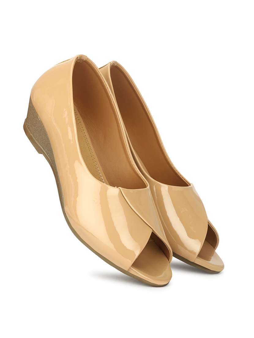 Women Solid Peep Toe Slip On Shoes - 22593638 -  Standard Image - 2