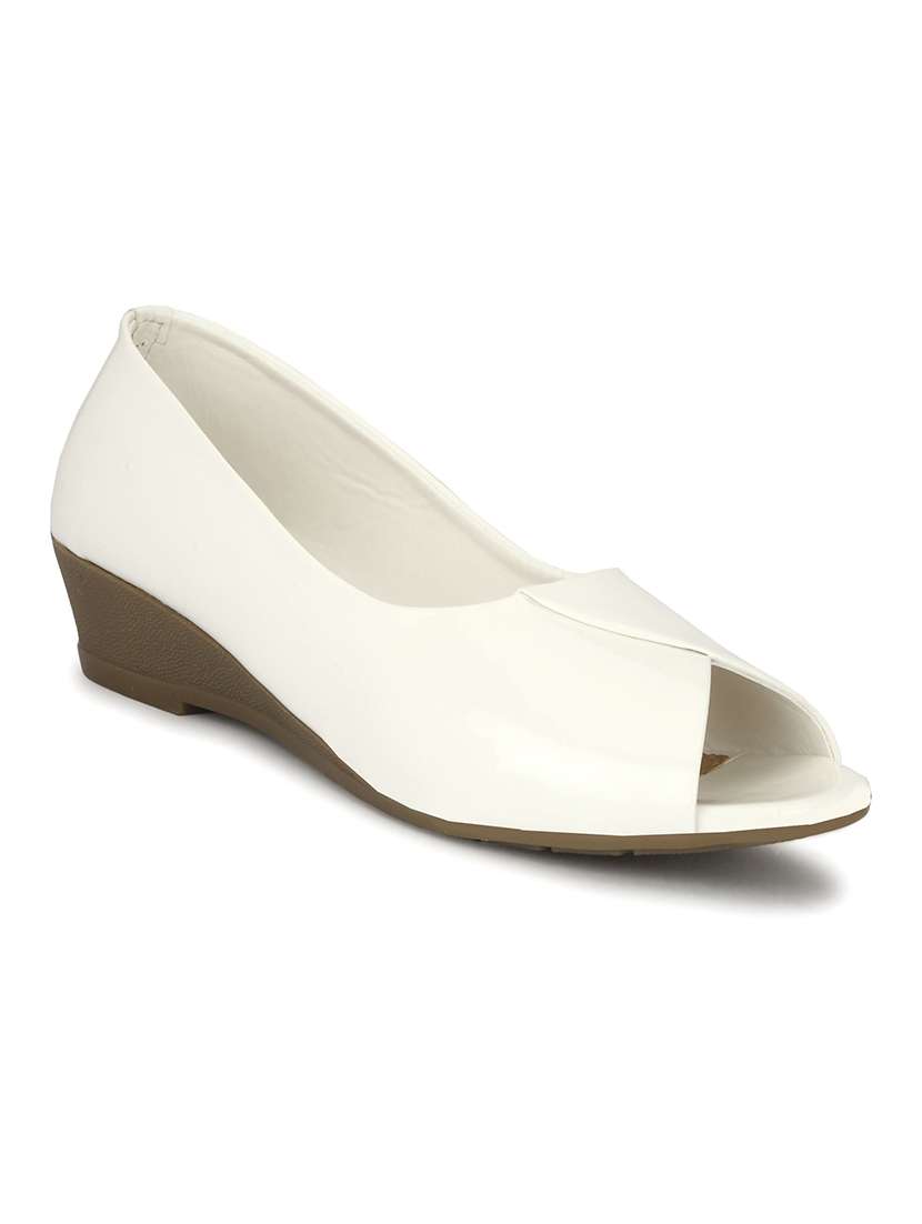 women solid peep toe slip on shoes - 22593640 -  Standard Image - 2