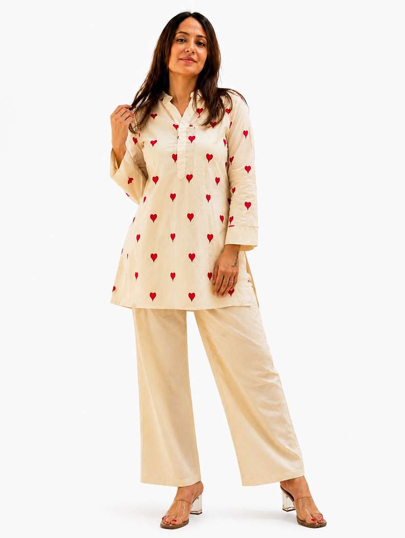 women printed long sleeves ethnic co-ord set - 22593840 -  Standard Image - 2