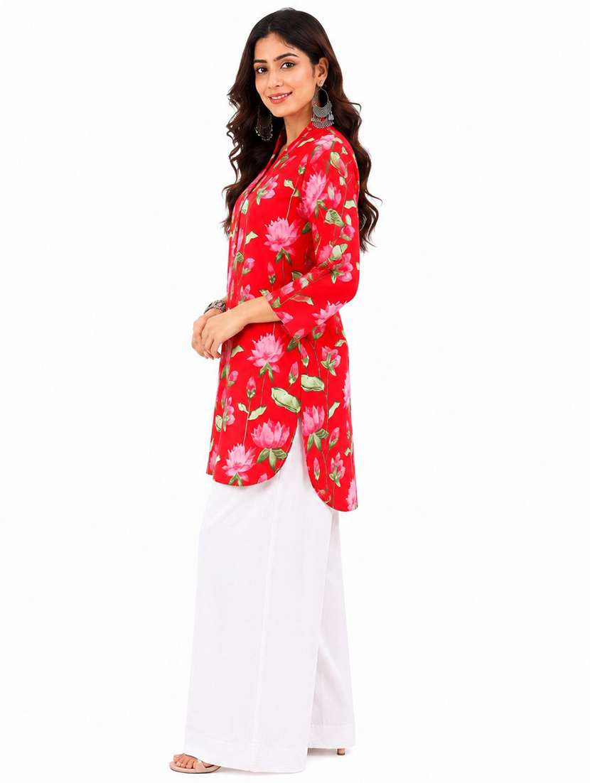 women printed long sleeves kurta palazzo set - 22593868 -  Standard Image - 2