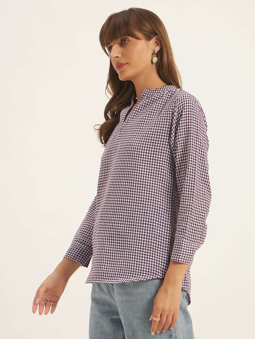women printed three quarter sleeves regular top - 22594187 -  Standard Image - 2
