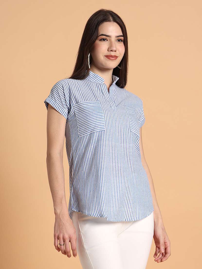 Women Printed Short Sleeves Regular Top - 22594191 -  Standard Image - 2