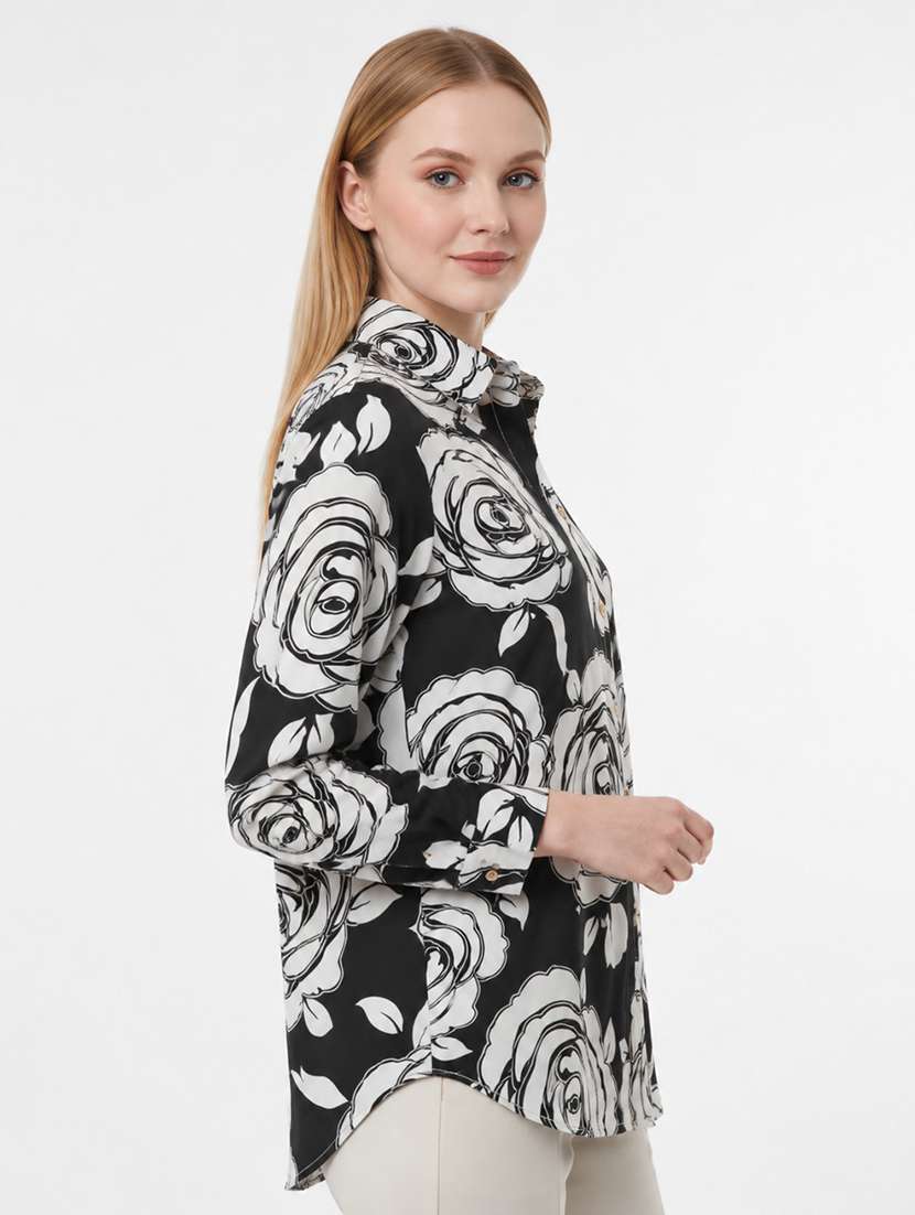 women printed long sleeves regular fit shirt - 22594204 -  Standard Image - 2