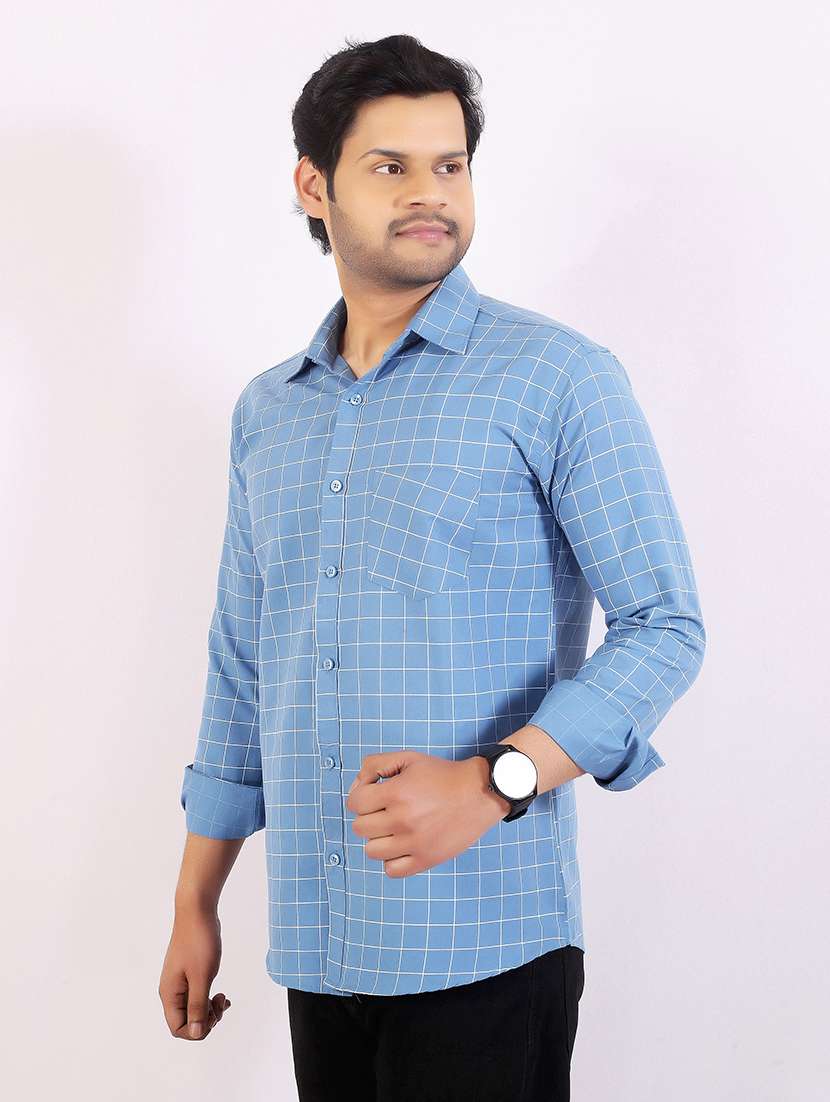 men checkered long sleeve regular fit casual shirt - 22594256 -  Standard Image - 2