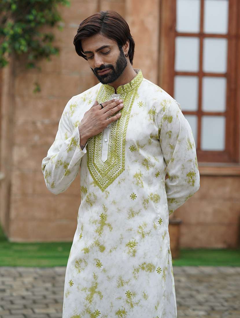Men Embroidered Mandarin Neck Kurta Pyjama Set - 22594325 -  Standard Image - 2