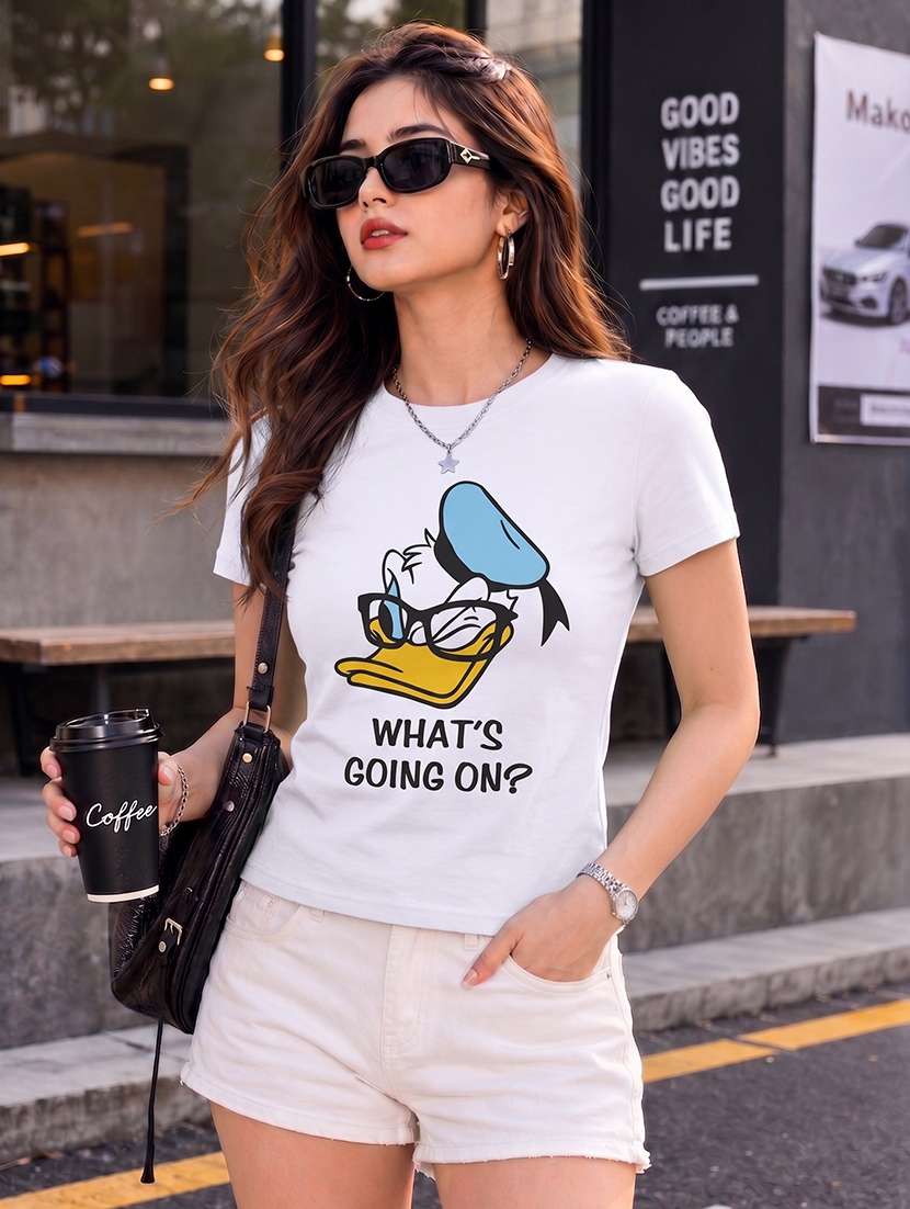 women printed short sleeve regular fit t-shirt - 22594497 -  Standard Image - 2