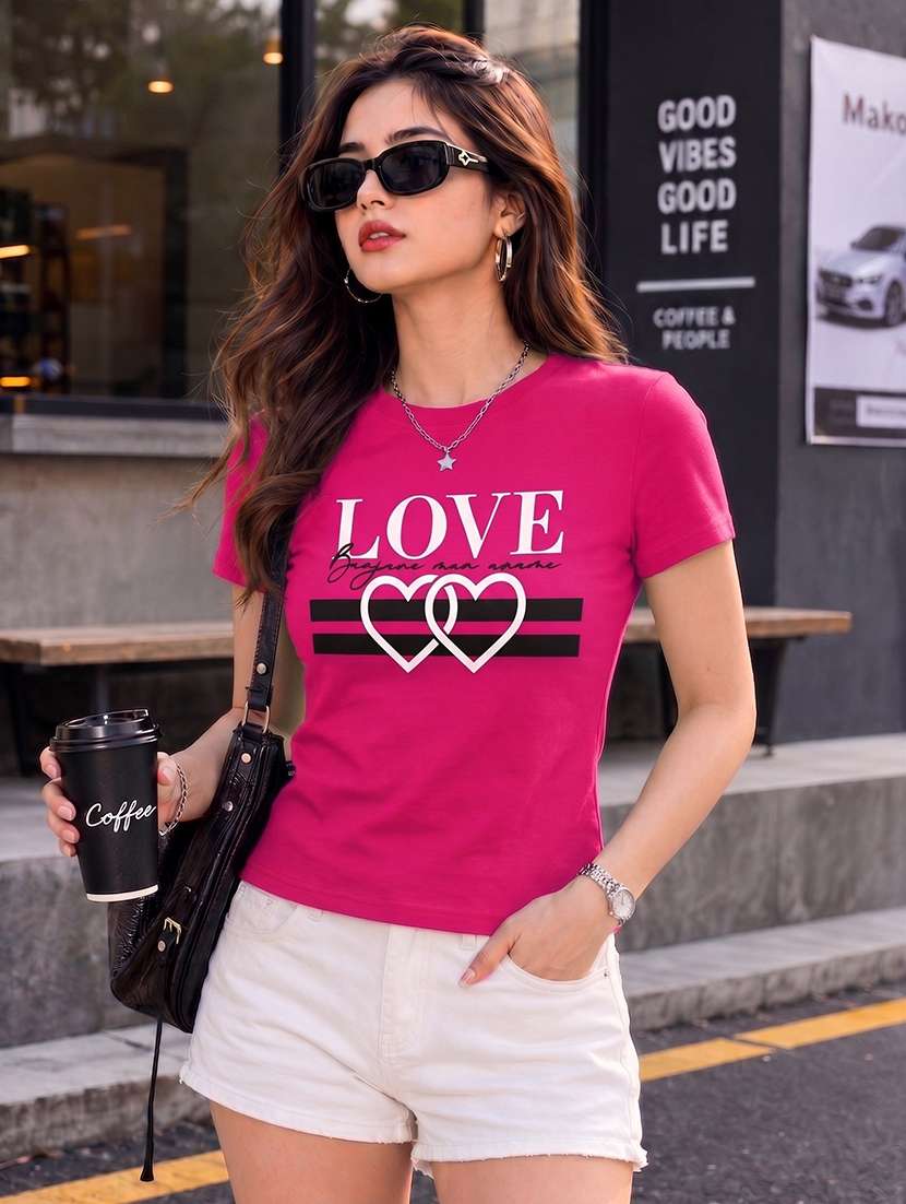 women printed short sleeve regular fit t-shirt - 22594502 -  Standard Image - 2
