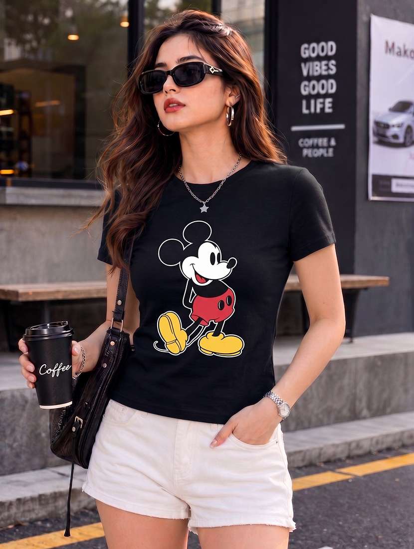 women printed short sleeve regular fit t-shirt - 22594506 -  Standard Image - 2