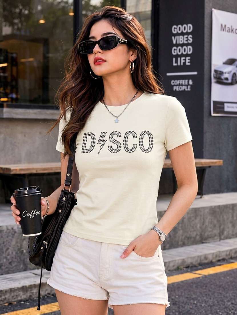 women printed short sleeve regular fit t-shirt - 22594525 -  Standard Image - 2