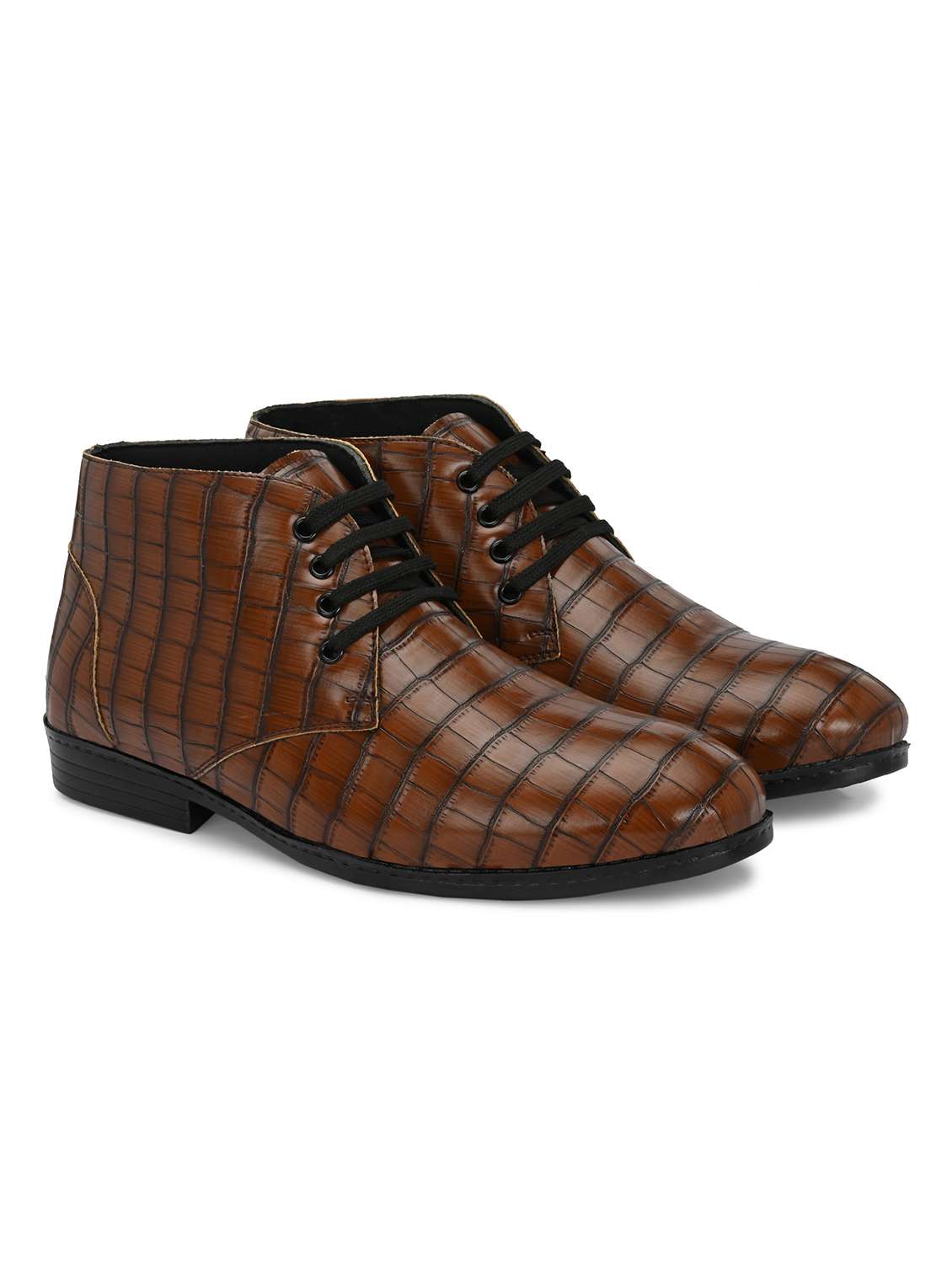 men textured lace up boots - 22594527 -  Standard Image - 2