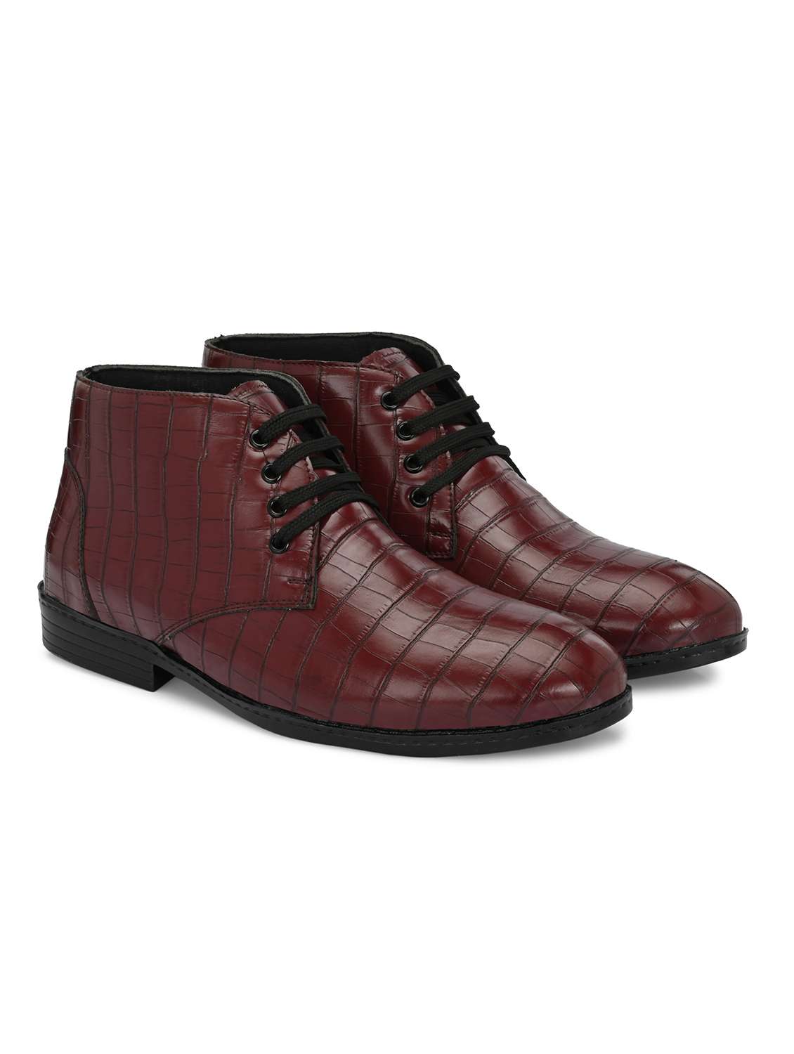 men textured lace up boots - 22594528 -  Standard Image - 2