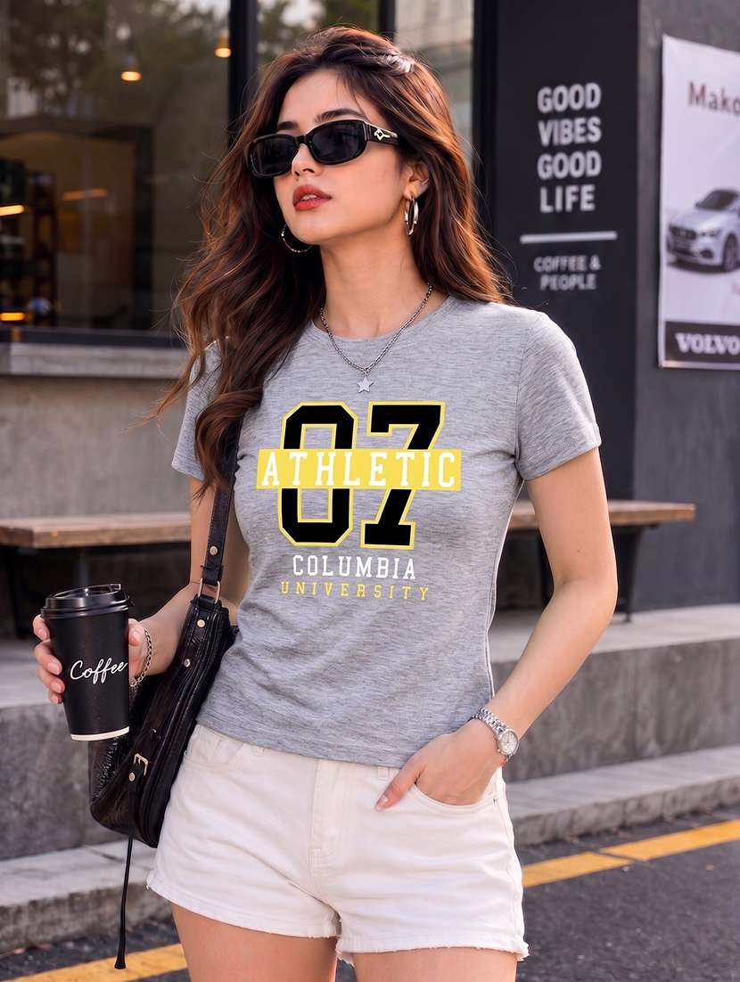 women printed short sleeve regular fit t-shirt - 22594538 -  Standard Image - 2