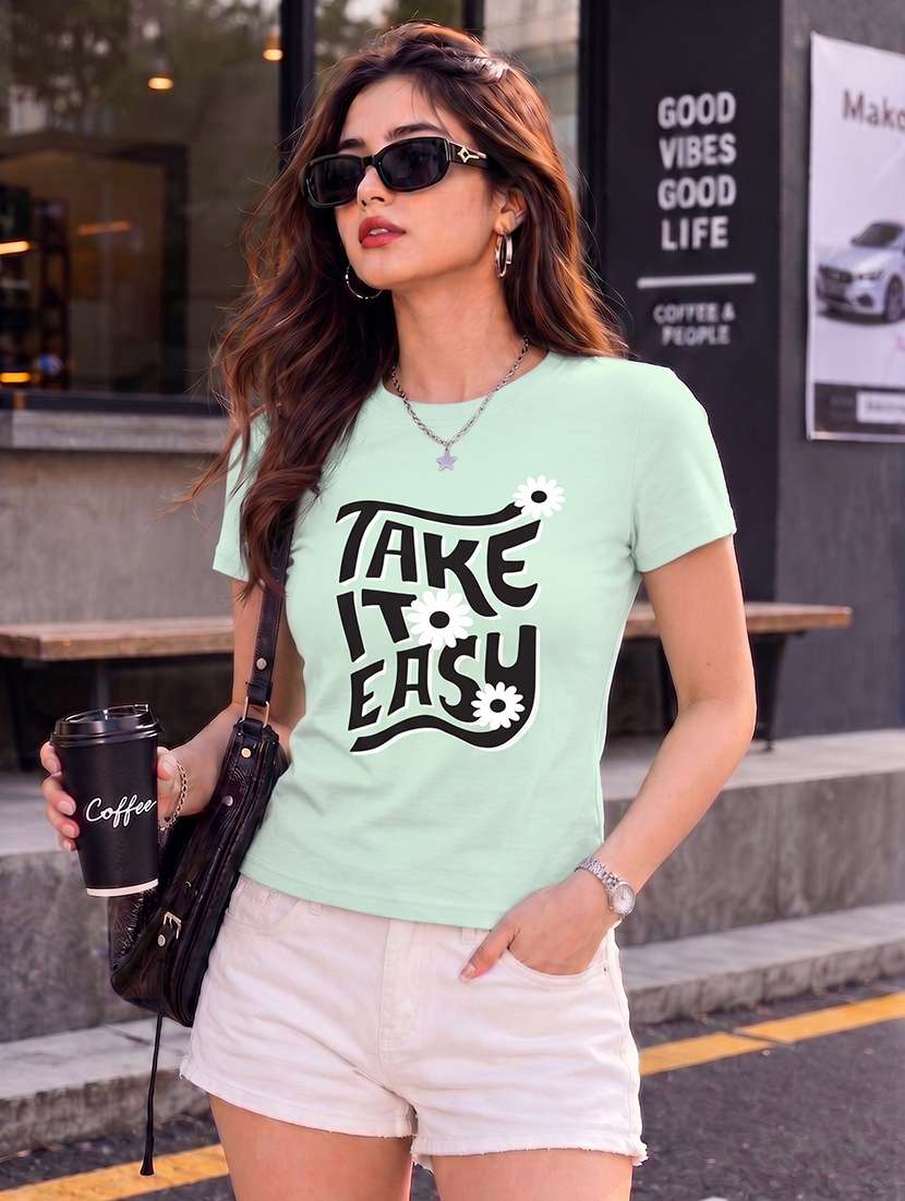women printed short sleeve regular fit t-shirt - 22594539 -  Standard Image - 2