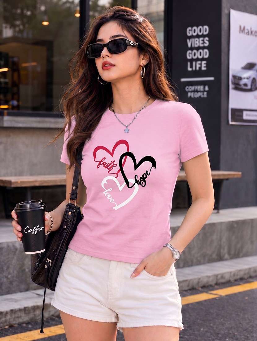 women printed short sleeve regular fit t-shirt - 22594540 -  Standard Image - 2