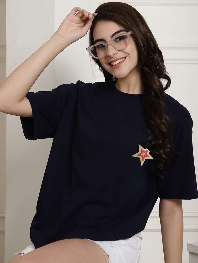 women printed short sleeve oversized t-shirt - 22594588 -  Standard Image - 2