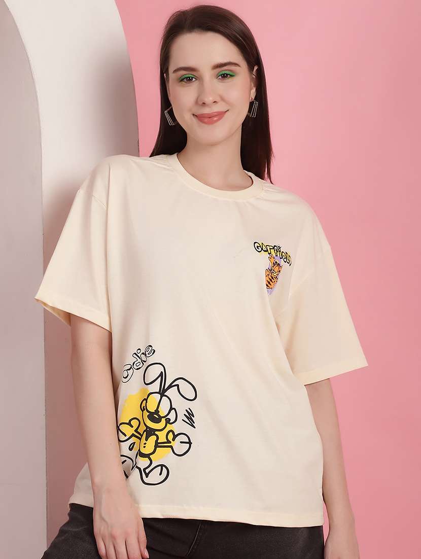 women printed short sleeve oversized t-shirt - 22594597 -  Standard Image - 2