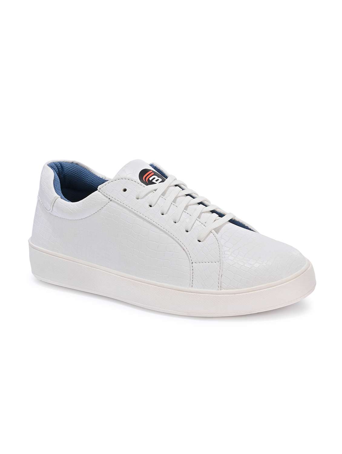 Men White Lace Up Sneaker - 22594711 -  Standard Image - 2