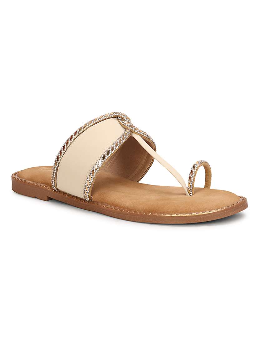 women embellished one toe flats - 22594765 -  Standard Image - 2