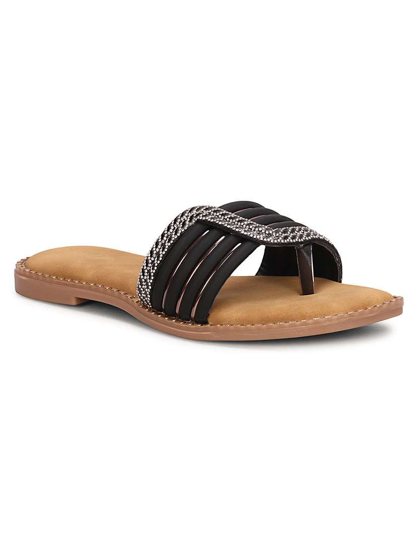 women embellished toe separator flats - 22594766 -  Standard Image - 2