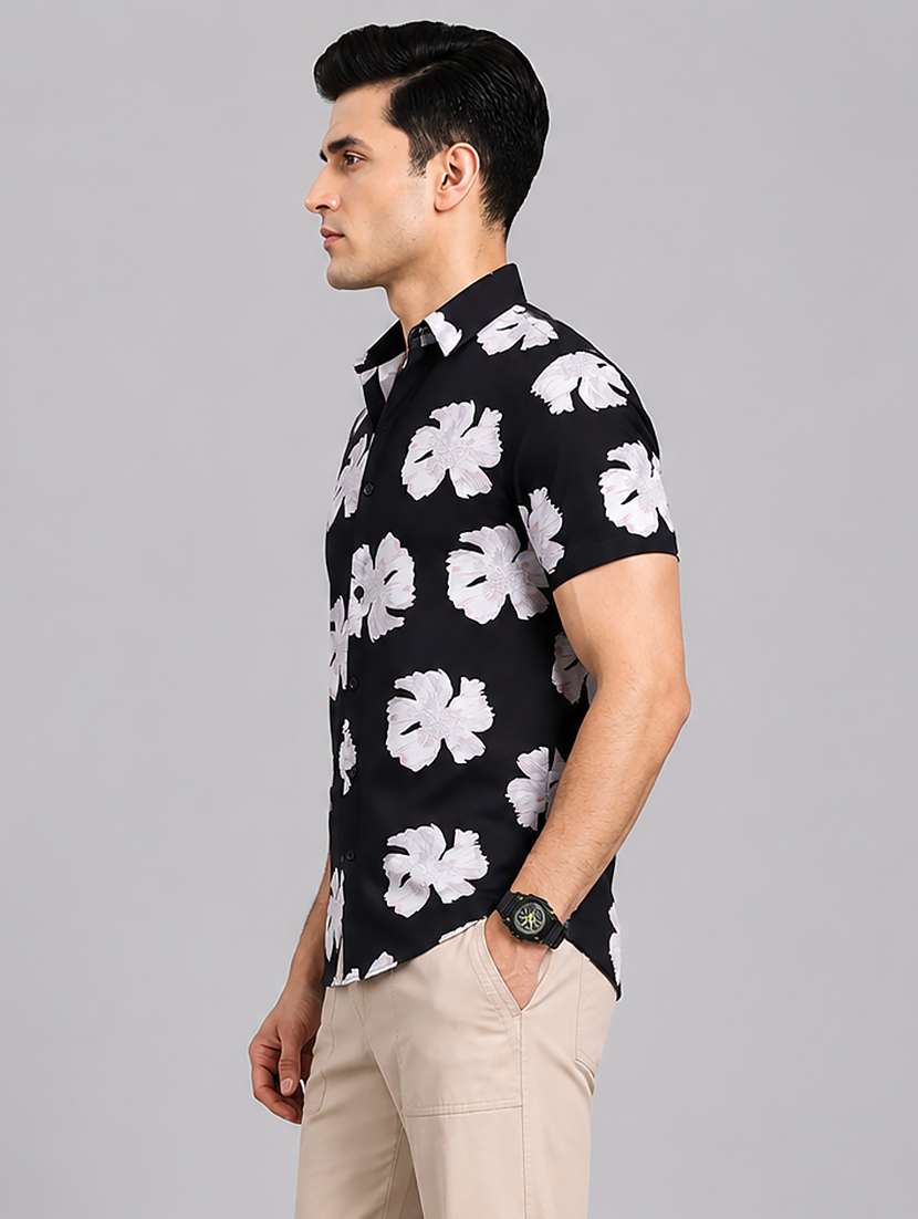 Men Floral Short Sleeve Regular Fit Casual Shirt - 22595583 -  Standard Image - 2