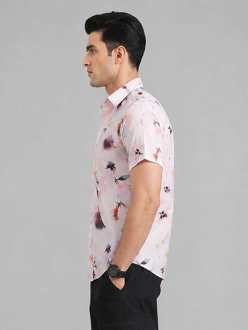 Men Printed Short Sleeve Regular Fit Casual Shirt - 22595587 -  Standard Image - 2