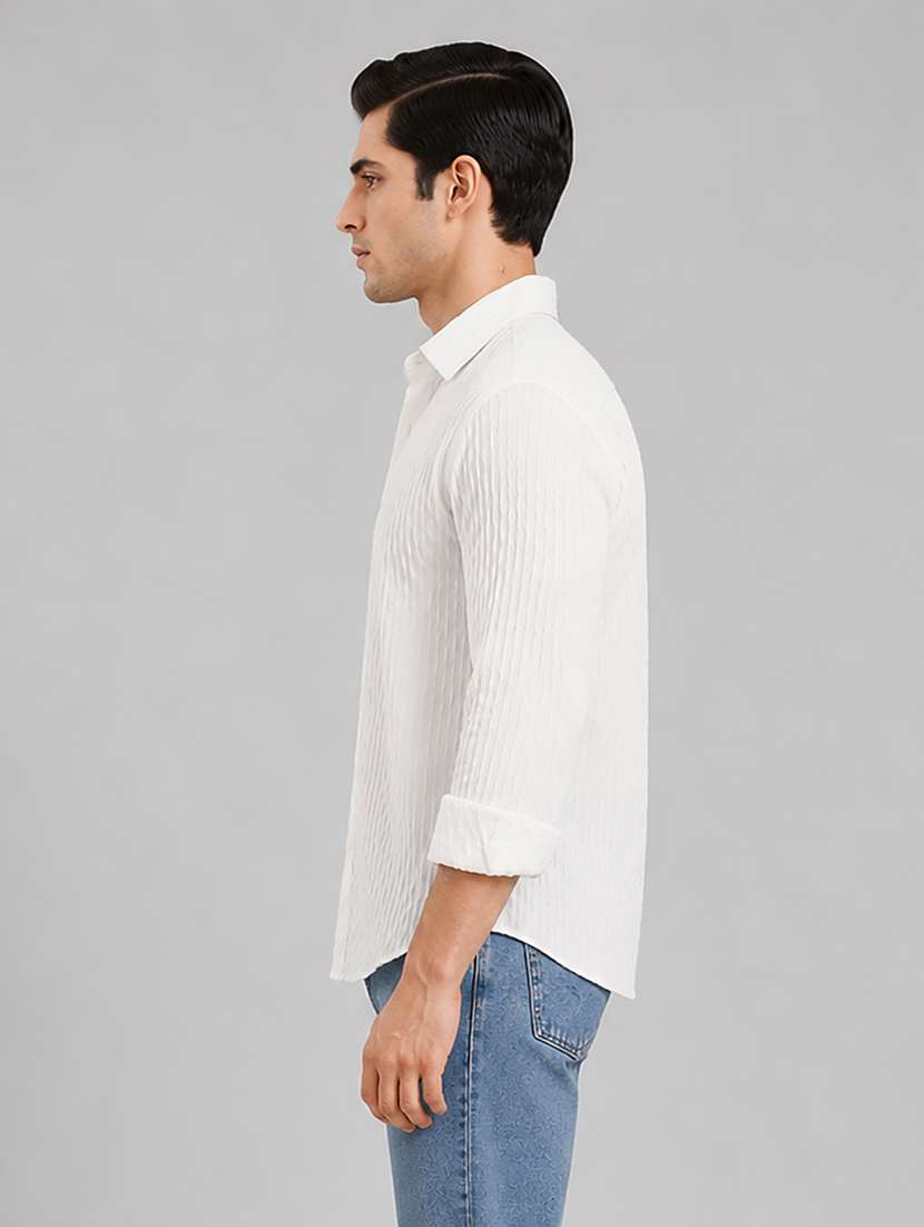 men self design long sleeve regular fit casual shirt - 22595600 -  Standard Image - 2