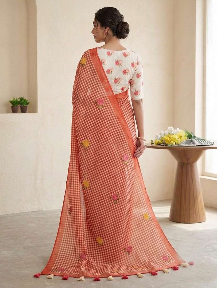women printed casual wear saree with blouse - 22595818 -  Standard Image - 2