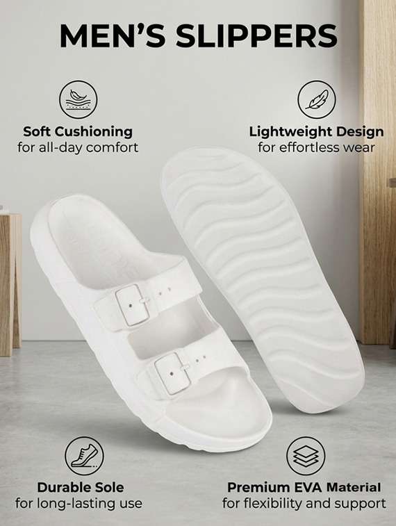 men solid slip on slider - 22596030 -  Standard Image - 2