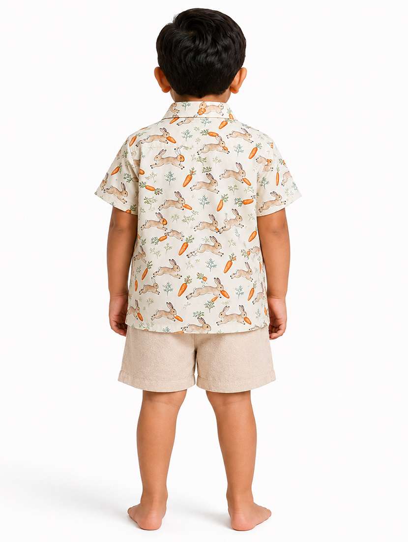 Boys Printed Short Sleeves Shirt And Shorts Set - 22596105 -  Standard Image - 2